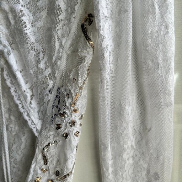 NWOT Free People x Intimately WOMEN'S BODYSUIT M Ready To Party LACE SEQUIN - Picture 10 of 16